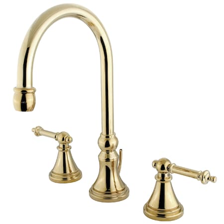 Kingston Brass 8" Widespread Bathroom Faucet, Polished Brass KS2982TL